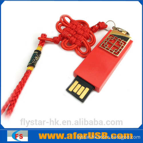 Festival celebration usb flash drive, red usb flash drive, chinese knot usb drive